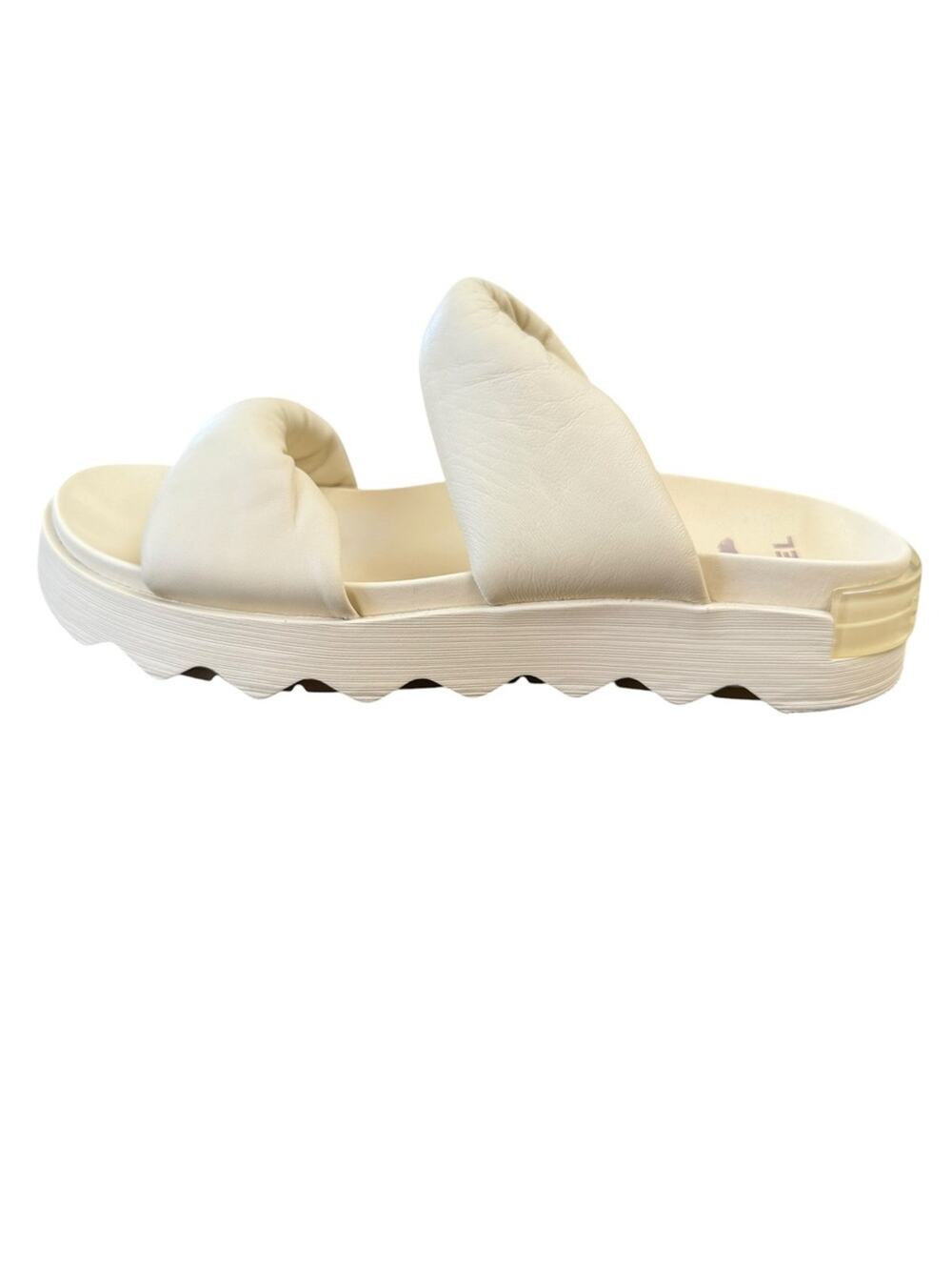 <<Sorel Viibe Twist Slide Sandal in Honey White/Gum  - 10.5M